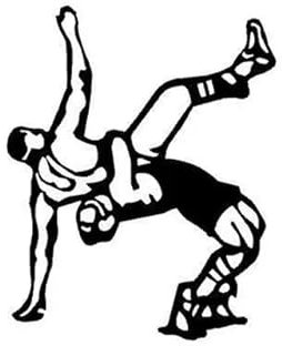13.5cmx11cm Personality Creative Sports Wrestling Vinyl Auto Aufkleber Balck sliver Motorrad Fahrrad Dreirad Kühlschrank Toilette Spielzimmer Küche Aufkleber Dekoration Aufkleber