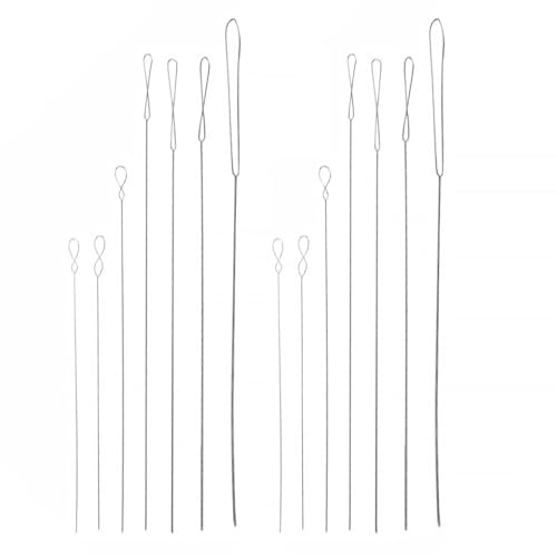 14 PCS Perlennadeln, Bead Nadeln, Große Auge Perlen Nadel Zum Auffädeln Von Perlen, für Perlenweben und Schmuckherstellung, 7 Größen, 0.15mm 0.2mm, Edelstahl, für Handwerk und Schmuckherstellung