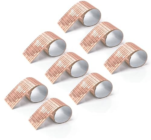 LONGKING 3776 Stück Selbstklebende Mosaikfliesen Glasfliesen Roségold | Spiegelfliesen, Quadratische Spiegelaufkleber, DIY Handwerk Dekoration, Discokugel Fliesen