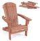 COSTWAY Adirondack Stuhl klappbar, Adirondack Chair aus Holz, Gartensessel mit hoher Rückenlehne & Breiten Armlehnen für Garten, Terrasse, 180 kg Tragfähigkeit