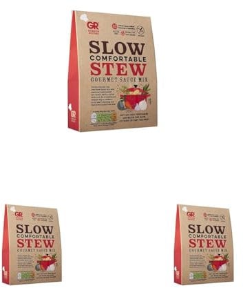 Gordon Rhodes' Slow Comfortable Stew Gourmet Recipe Sauce Mix is a flavoursome Gourmet stew .Easy to Prepare - Gluten-Free & Suitable for Vegetarian (1 x 75gm) (Pack of 3)