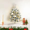 Künstlicher Weihnachtsbaum Klein Mit Beleuchtung, 60cm Weiß Grüner Tannenbaum Künstlich, Mini Christbaum Mit Schnee Weihnachtskugeln Sternspitze Weihnachtsschmuck, Weihnachtsdeko, Weihnachten Deko