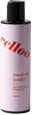 Celloo Huile Anti-cellulite aux ingrédients naturels 200 ml de massage contre la cellulite et les vergetures avec huile d'avocat et huile de pépins de raisin Raffermissante et tonifiante pour le corps