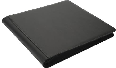 Pasdrucn 20 Seiten 480 Taschen Sammelkarten Album Heft Ordner Buch, 10x7cm Sammelalbum Für Pokemon Karten, Wasserdicht PU Leder Reißverschluss Binder, Karten Sammelalbum Für Karten (Schwarz)