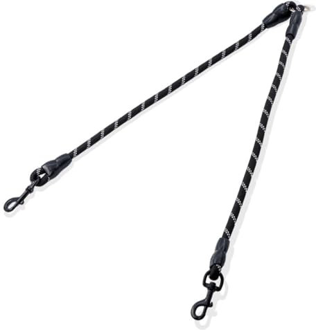 Doppelte Leinen/Hundeleine Doppelleine für 2 Hunde/Keine Verwicklung Reflektierend Kletterseil/Verstellbar Splitterleinen