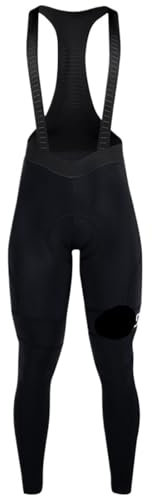 LIFESTARTA Salopette Ciclismo Bavaglino Invernale da Uomo Ciclismo Bicicletta da Esterno sotto Usura Pantaloni con Bretelle Mountain Gel Pad Calzamaglia da Bici Leggings(Brown,4XL)