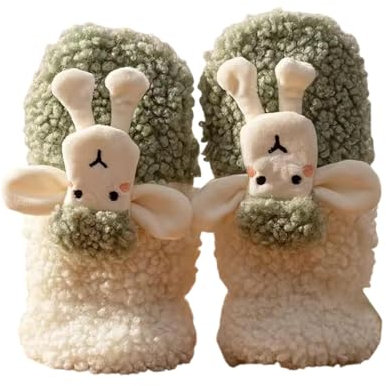 Mitaines Enfant avec Ficelle,Mitaines avec Ficelle - 1 paire de gants chauds de dessin animé pour femmes,Mitaines de snowboard, mitaines sans doigts avec ficelle, gants en peluche pour l'hiver