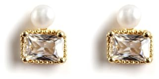 Osterhasen-Perlenohrringe mit Zirkonia und 925er Silberstecker, vergoldet in 14K, Damenschmuck für 18–25 Jahre, ideal für Ostern, Partys, Geburtstage
