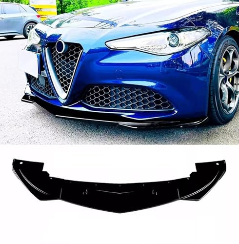 For Auto Perfectionists UK Front Splitter Spoiler Lip Compatible With Alfa Romeo Giulia 952 2015-2024 ABS Gloss Black