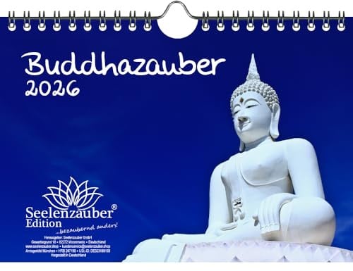 Buddhazauber DIN A5 Kalender für 2026 Zen Buddha Buddhismus Feng Shui - Seelenzauber