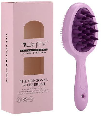 Faletony Kopfhaut Massagebürste Doppelseitige Kopfmassage Bürste Shampoo Bürste Haarmassagebürsten für Peeling, Ohne Schuppen, Stimuliert das Haarwachstum, Nasstrockener Haar Massagebürste