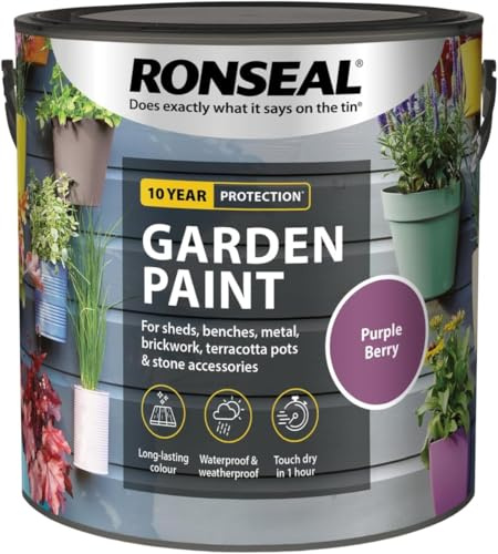 SuperGift.com Garden paint adds colour, waterproofs, and improves water repellence (Purple Berry, 2.5 Liters)