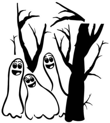POPETPOP Entfernbare Wandaufkleber Halloween Geister Sticker Aufkleber Für Fenster Wohnzimmer Büro Dekoration Pvc Material
