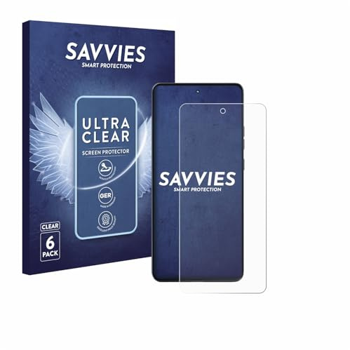 Savvies Schutzfolie für Motorola Moto G86 | 6 Stück Transparenter Displayschutz Made in Germany Ultra-Klar Displayschutz-Folie