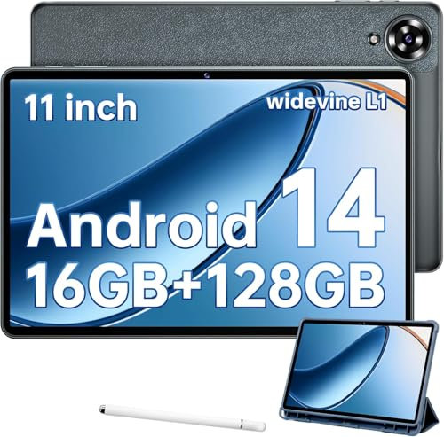 OUKITEL OT11 Android 14 Tablet, 11 Inch, 16GB+128GB/1TB TF, 8-Core Gaming, 4G LTE/5G WIFI Tablet with 8000mAh Battery | Widevine L1 | Stylus Pen | 13+5MP Camera | Face Unlock | GPS | OTG