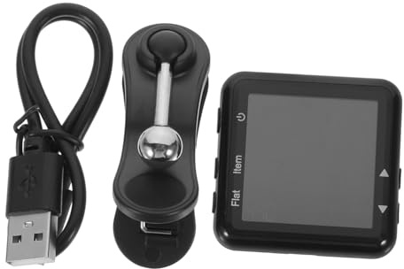 MILISTEN Stimmgerät Clip Tuner für Akustische und Elektrische Gitarren Leichtes und Wiederaufladbares Schwarzes Gitarrenstimmgerät mit Abs Material