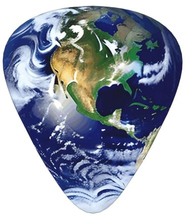 Cosmic Earth Gitarrenplektrum-Set, langlebig, rutschfest, verschiedene Größen, für E-Gitarre, Akustikgitarre, Ukulele, 12-teilig