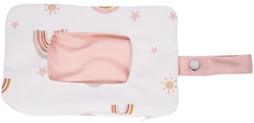Veemoon Portable and Can be Hung on Stroller Suitable for Travel Baby Wipes Container Bag with Polyester-Cotton Material and Cartoon Design, Easy to Carry Wet Tissue Dispenser Bag