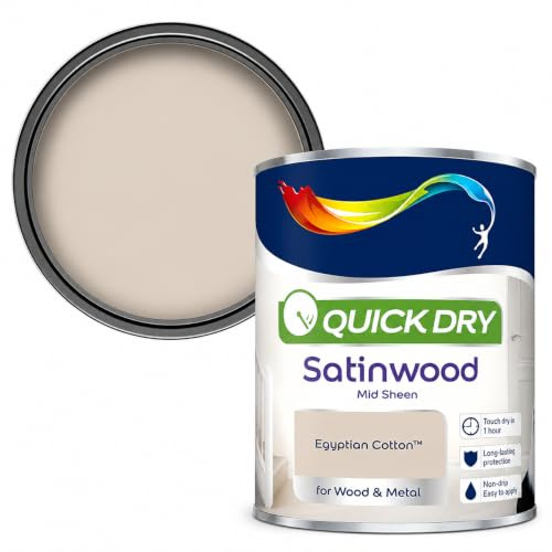 AXpower Inspirational Technology Empowering People Quick Dry Satinwood Paint 750ml Egyptian Cotton | Covers up to 9m² per Coat | Durable Mid Sheen for Doors, Skirting Boards, Trim & Furniture