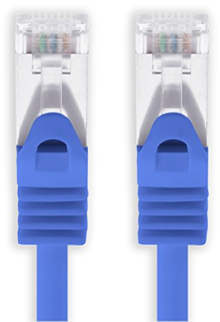 10m - blau - 1 Stück Cat7 Netzwerkkabel SFTP Patchkabel Lankabel Rohkabel 10GB/s - 500 Mhz konfektioniert mit 2 RJ45 Stecker Cat 6a