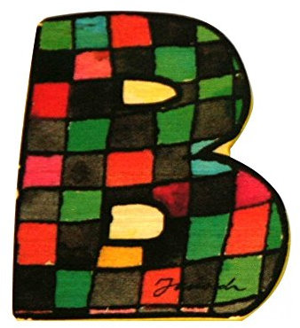 Janosch Holz Buchstaben 6cm (Buchstabe B)