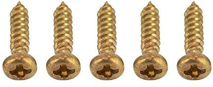 Dilwe 50pcs vis pour Guitare, vis de Montage chromées pour Accordeurs de Guitares mécaniques (Or)