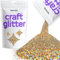Hemway Craft Glitter - Gold Silver Holographic | Fine Metallic Sequin Flakes for Resin & Epoxy Crafts | Supplies for Tumblers, Cards, Jewellery, Candle, Hair, Face, Body & Nail Art | 100 g