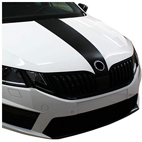 D082 Motorhauben Dekor passgenau Folie Powerdome Aufkleber Design Zubehör Vinyl (Carbon)