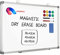 MEETMATE 60 x 90cm Magnetic Whiteboard, Aluminium Frame White Board for Walls, Dry Erase Board with Pen Tray and Marker Pens, Office, School, Home