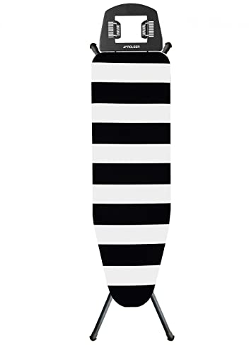 Tabla de Planchar Rolser K-22 Black Tube - Lido Blanco y Negro - 120x38 cm