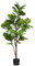 CROSOFMI Künstlicher Geigenblatt-Feigenbaum, 165 cm, gefälschte Ficus Lyrata-Pflanze mit 68 Blättern, Kunstpflanzen im Topf für drinnen und draußen, Haus, Büro, Garten, moderne Dekoration, perfektes