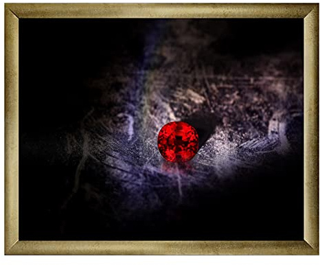 arte-tuo Bilderrahmen Rubin | 48x64 cm | Antik Gold | klares Kunstglas | Puzzle Diamond Painting Poster