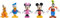 Mickey Mouse Set di personaggi collezionabili Funhouse di Disney Junior, 5 pezzi, personaggi collezionabili da 7 cm, giocattoli per bambini dai 3 anni in su di Just Play