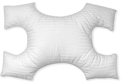 Gravity Anti Aging Kissen aus Baumwolle Anti Falten Kissen mit hypoallergener Silikonfüllung Kopfkissen - Set mit Kissenbezug und Transporttasche 70x46x13cm