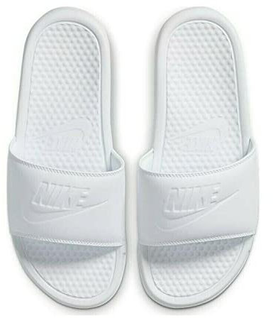 Nike Women's Benassi JDI Slide Sandal, White | White, 7 UK