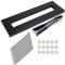 Ladieshow Pedaliera per Chitarra, Pedal Board per Chitarra in Lega Super Leggera Guitar Pedalboard, Porta Pedali Chitarra con Nastro Gancio E Passante Gommure per Lettori Musicali(Nero)(s)