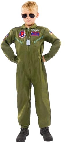 (PKT) (9913298) Child Top Gun Maverick Costume (6-8yr)