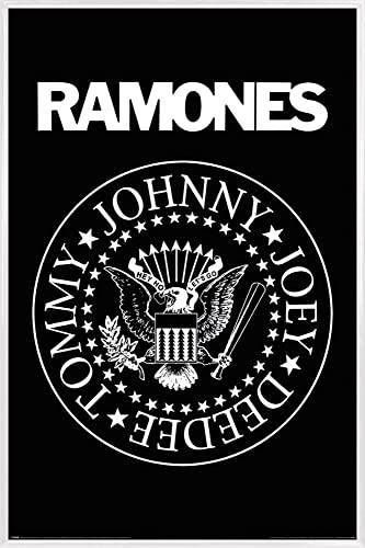 1art1 Ramones Poster Plakat | Bild und Kunststoff-Rahmen - Logo (91 x 61cm)