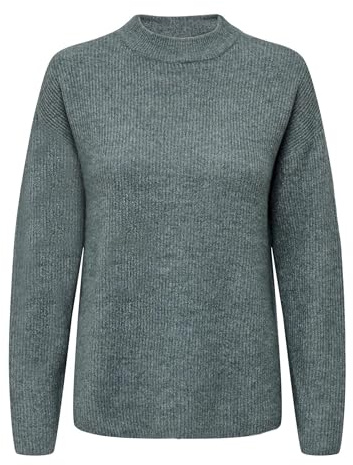ONLY Women's Onlcamilla O-Neck L/S Jumper KNT Knitted, Balsam Green/Detail: Melange, M