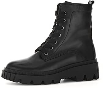 Gabor Damen Combat Boots, Frauen Stiefeletten,Wechselfußbett,Best Fitting,Warmfutter,schnürstiefel,gefüttert,schwarz (schwarz),37.5 EU / 4.5 UK