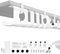 Lannvan Kabelkanal Schreibtisch ohne Bohren - 2er Set Kabelmanagement Schreibtisch Klemmbar Untertisch - Inkl. Zubehör - 43 x 13 x 12 cm Kabelhalter Kabelwanne Tisch - Kabelkorb Weiß