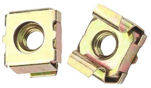 FEEIMOL Tuerca Enjaulada M5, Tuercas Jaula para Montaje en Rack, Acero al Carbono Galvanizado (30 Piezas)