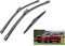 Limpiaparabrisas delanteros y traseros para Peugeot 3008 MK2 2017-2021, juego de escobillas limpiaparabrisas