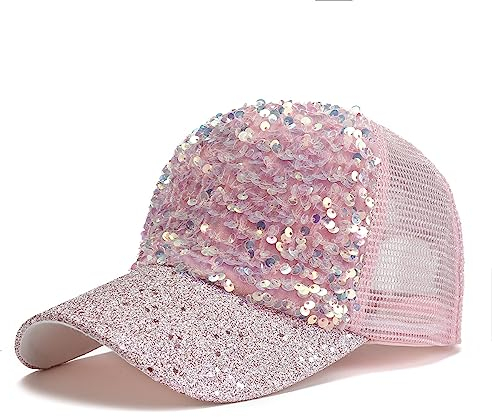 SJTJSPX Baseballkappe Damen Mädchen Basecap Mesh Hut UV Schutz Sonnenhut Sommer Baseballmütze Verstellbar Truckercap Outdoor Snapback Kappe Freizeit Mode Schirmmütze für Reisen Strand Urlaub