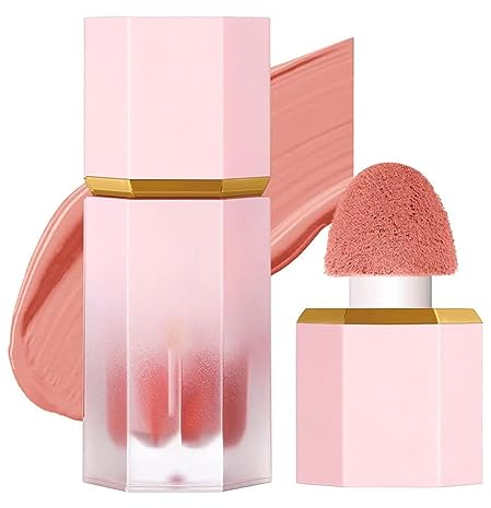 Matte Liquid Blush,Wangen-Gel-Creme-Flüssigrouge,Liquid Blush Cream,Makeup Smooth Liquid Blush,Liquid Blush for Cheeks,Gel Cream Blush,Dewy Finish Creme Rouge für Gesicht Augen Schlüsselbein(#05)