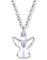 VIASOUL® Halskette Schutzengel mit Herz I Engel-Anhänger-Kette für Mädchen I Kinder-Schmuck I Mit 585er Gold überzogen & Zirkonia-Edelstein (Silber)