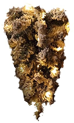 |Weihnachten Künstlicher Kranz Weihnachtskranz Dekorationen PVC Upside Down Tree Simulation Blumenkranz Türfront Dekoration Kranz Wanddekoration Kranz Advents Kränze (Army Green, One Size)