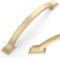 9BUILD 10 Stück Schrankgriffe Gebürsteter Gold Lochabstand 128mm Griffe für Küchenschränke Zinklegierung Möbelgriffe Küchengriffe griffe möbel Küchenschrank Schranktürgriffe EU0047