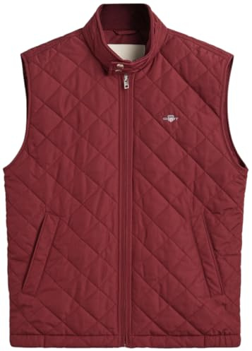 GANT Men's Quilted Windcheater Vest, Weinrot, XXL