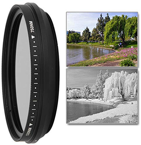 Filtro a Infrarossi, Filtro per Fotocamera Regolabile da 58 Mm per Fotografia IR